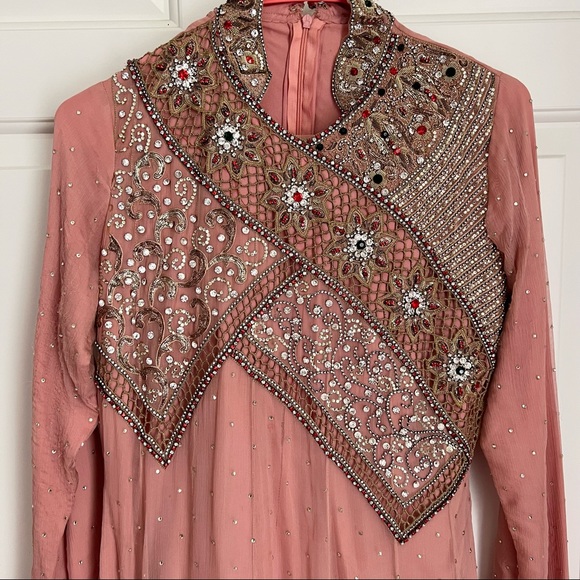 Boutique 3 Pc Pakistani Wedding Wear Gown Maxi Dress - Picture 3 of 7